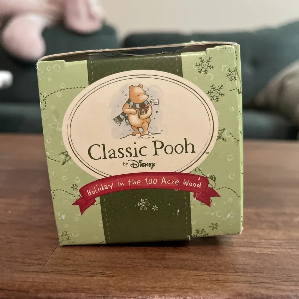 Disney Classic Pooh Blown Glass Ornament 100 Acre Piglet Baby's First Christmas